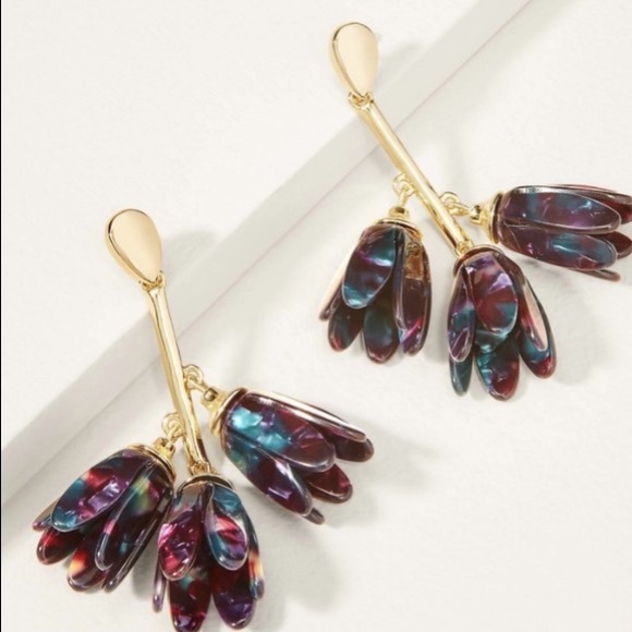 Stella & Dot | Versatile 2-in-1 Purple/Teal Annabelle Statement to Stud - Picture 2 of 4